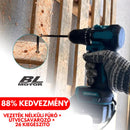 EREDETI KÉSZLET: VEZETÉK NÉLKÜLI FÚRÓ + ÜTVECSAVAROZÓ + 26 KIEGÉSZÍTŐ + 2 AKKUMULÁTOR